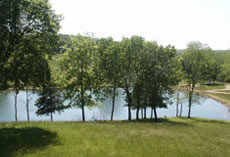View of the lake at High Adventure Ranch